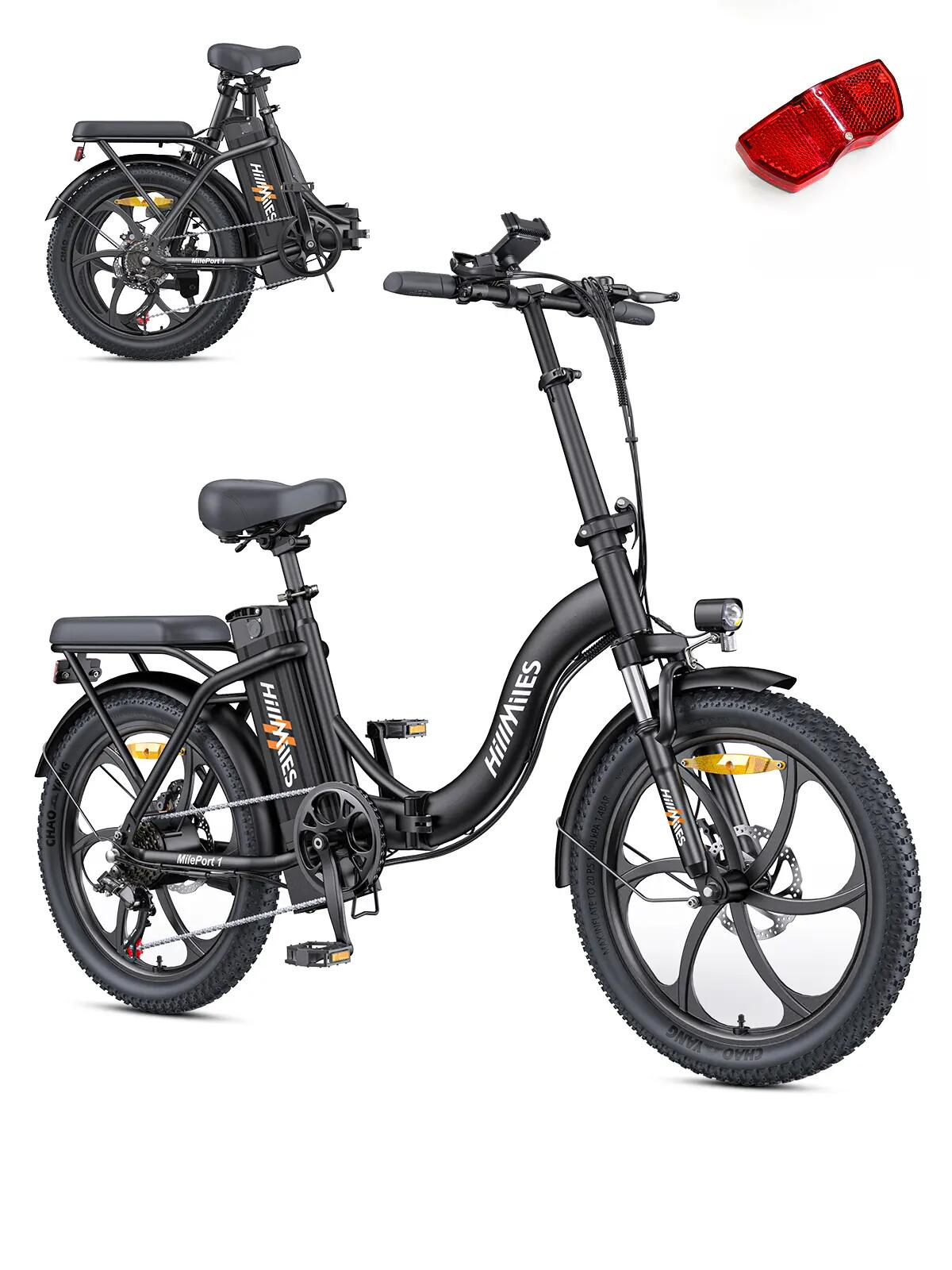 Bicicletta elettrica HillMiles MilePort 1 250W, ciclomotore ebike 20" 3/7