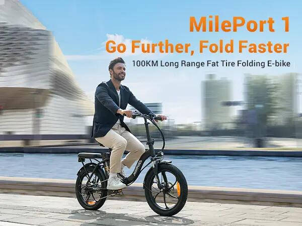 Bicicletta elettrica HillMiles MilePort 1 250W, ciclomotore ebike 20" 4/7