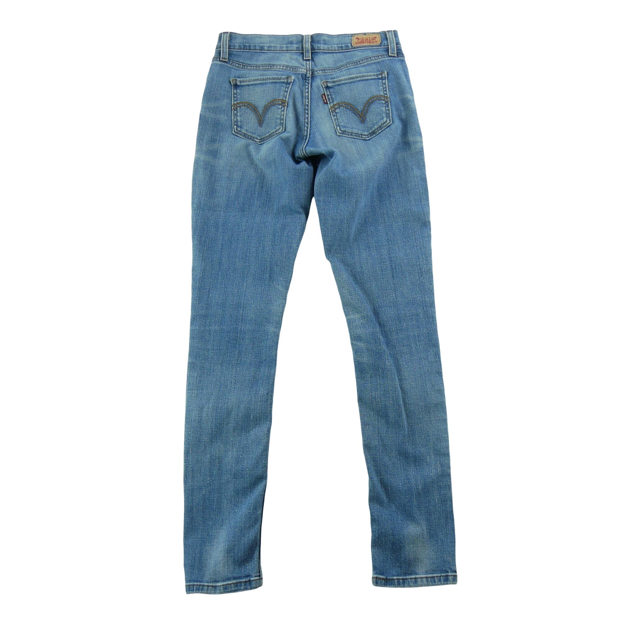 Seconde vie - Jean Femme Levis 524 Skinny Bleu - Excellent 2/7
