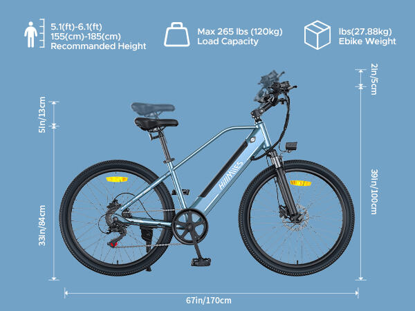 Bicicletta elettrica HillMiles MileTrail 1 250W Trail Ebike 26" 7/7