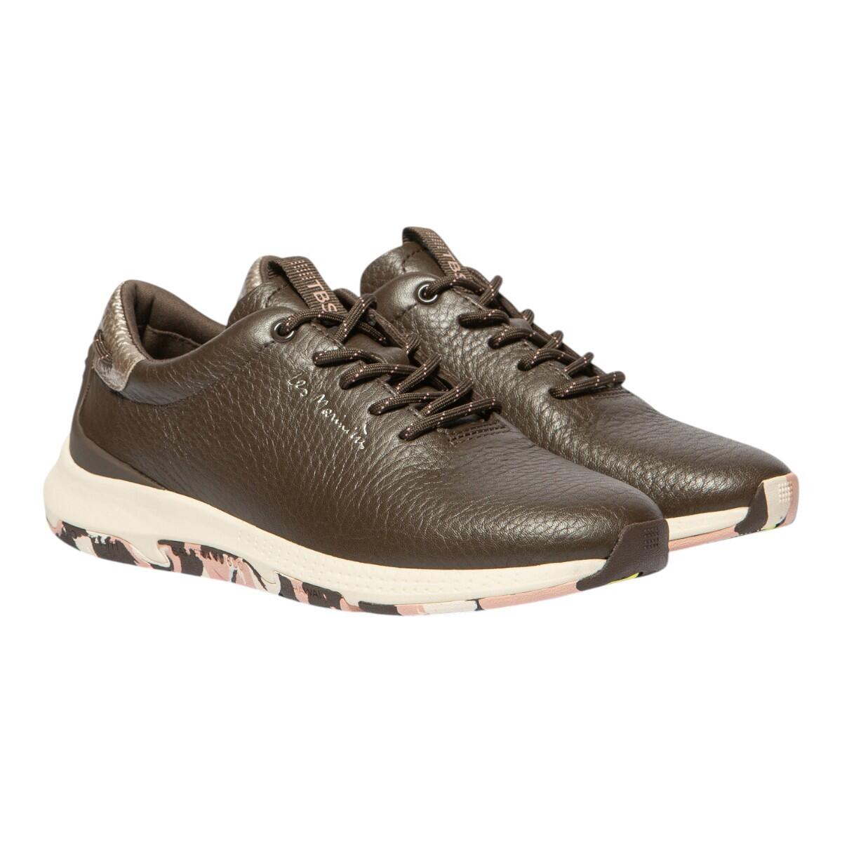 Chaussures - running - femme - cuir, lacets - jazzrun - marron 2/5