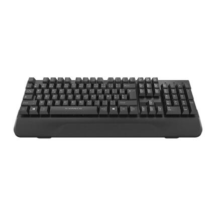 Clavier filaire ANSI avec repose‑poignets — layout FR
