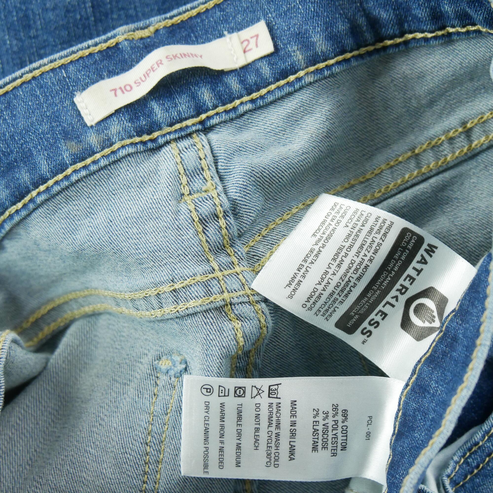 Seconde vie - Jean Femme Levis 710 Super Skinny Bleu - Excellent 7/7