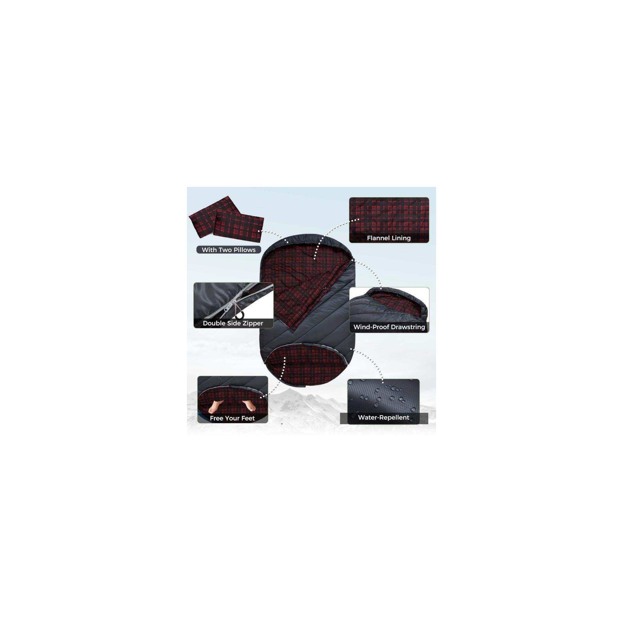 Sac de dormit sintetic dublu Freespace 250D Ks2510