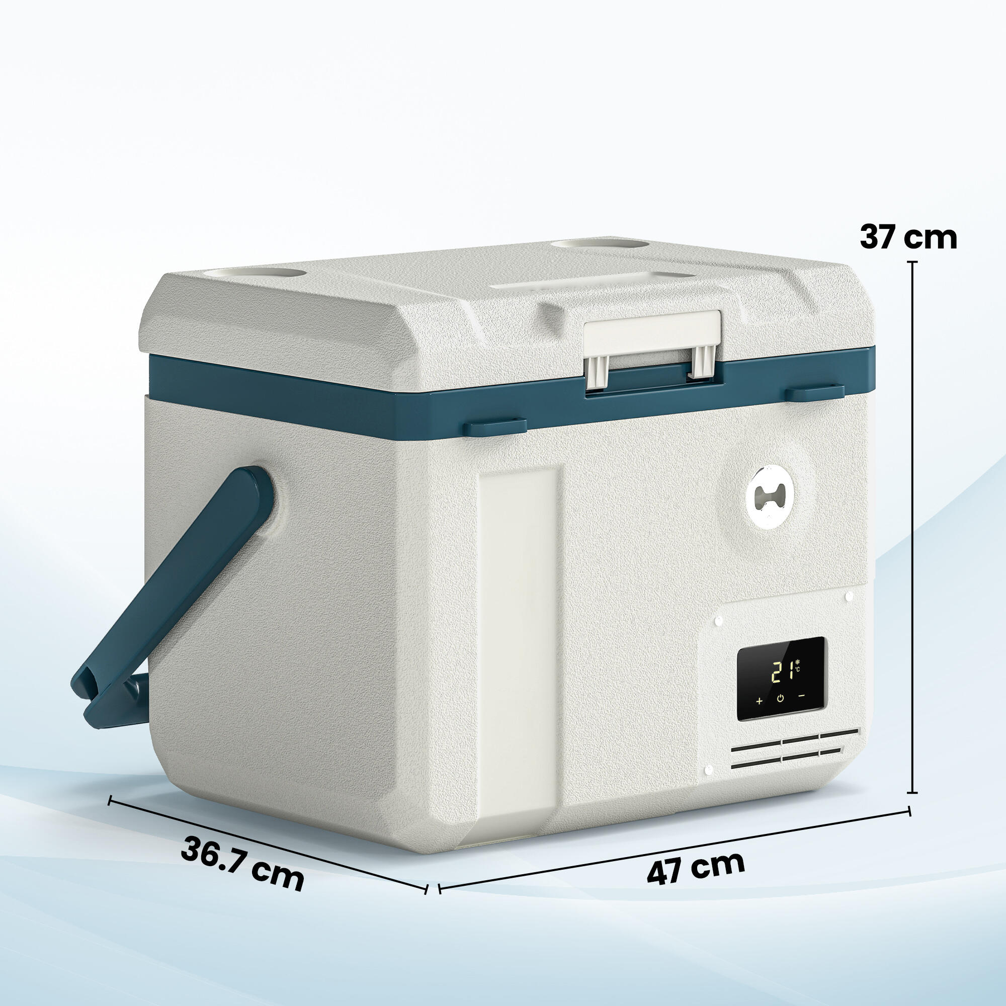 Outsunny Frigorifero Portatile per Auto con Controllo App, 19L, Nero 3/7