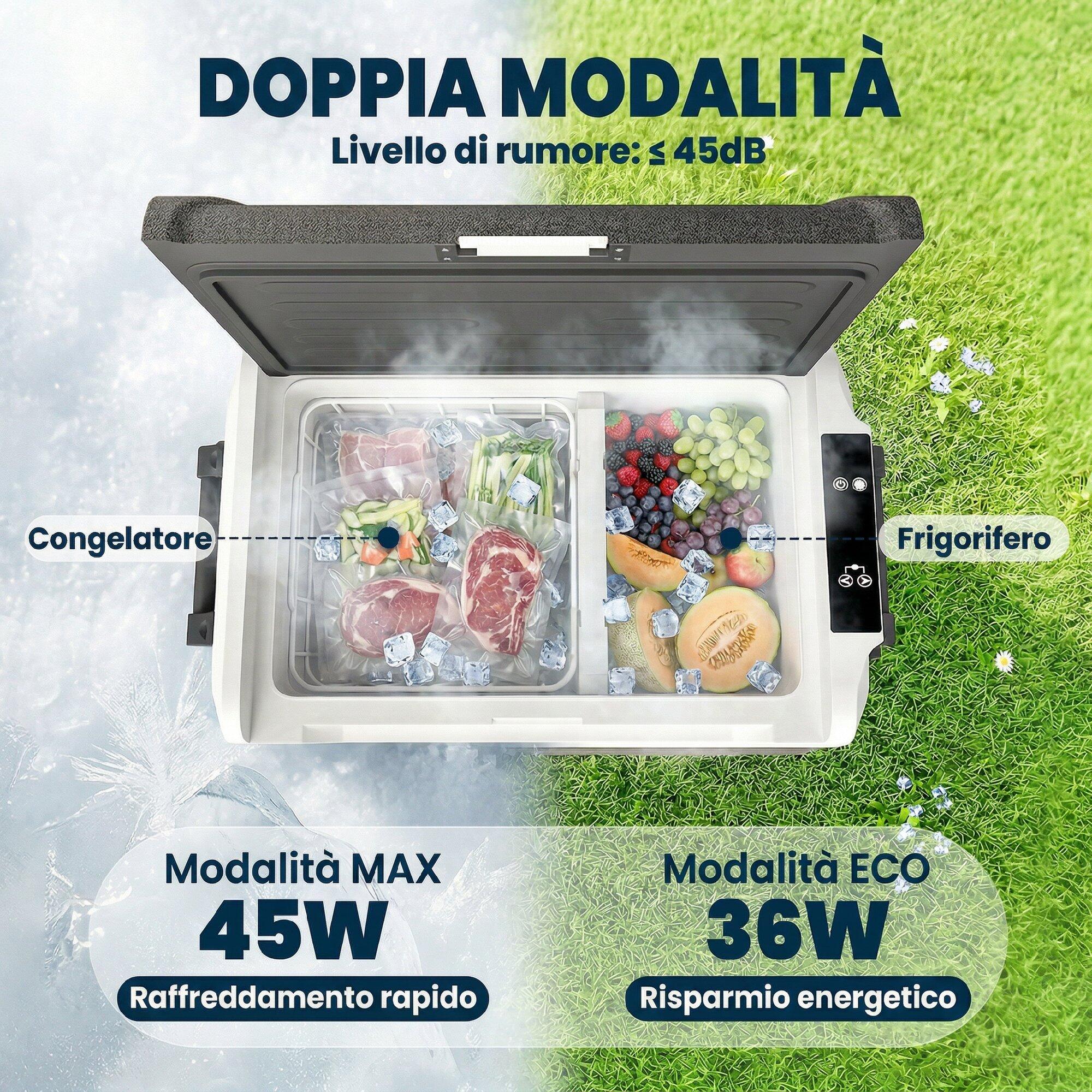 Outsunny Frigorifero Portatile per Auto con Controllo App, 50L, Nero 5/7