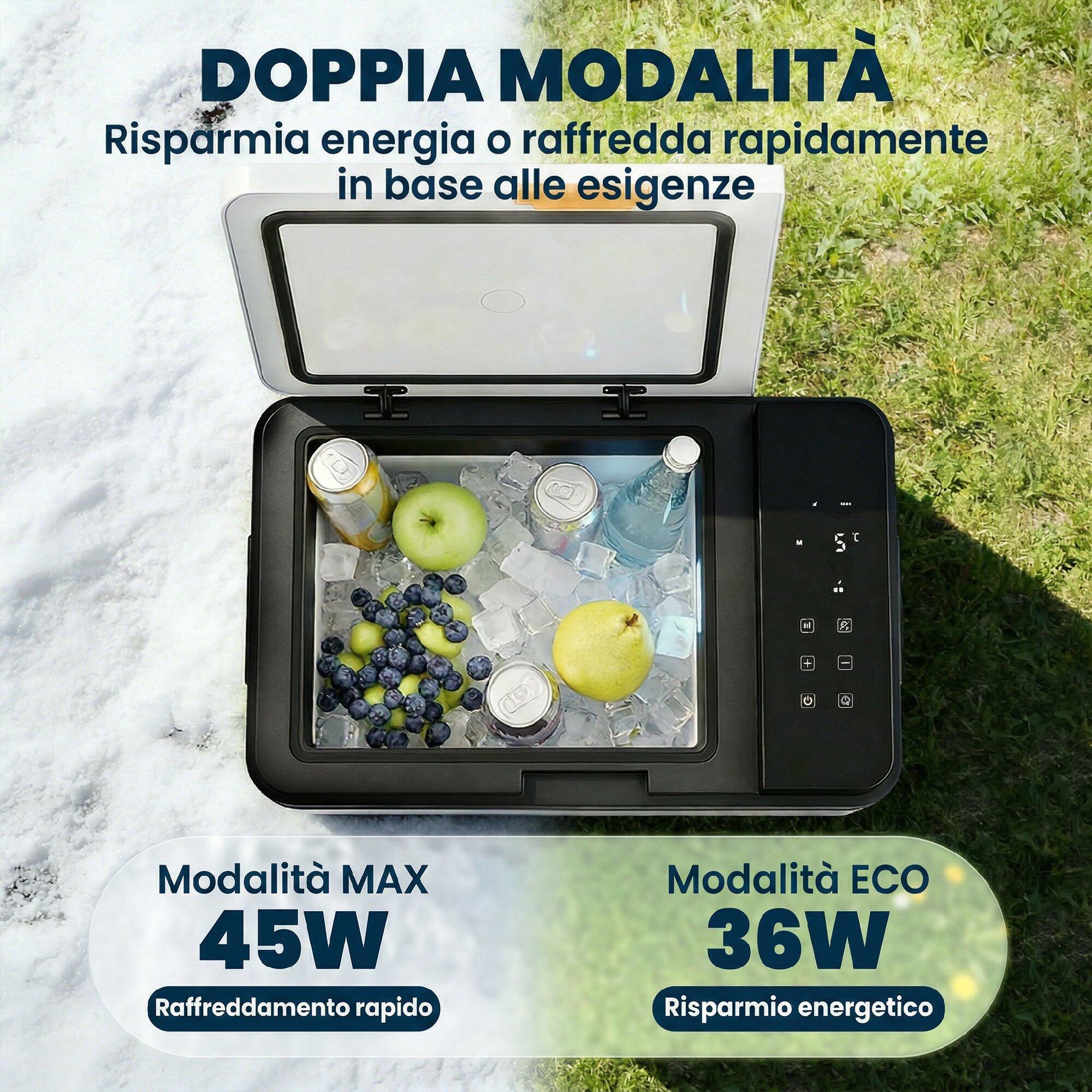 Outsunny Frigorifero Portatile con Compressore e Controllo App, 30L, Nero 5/7