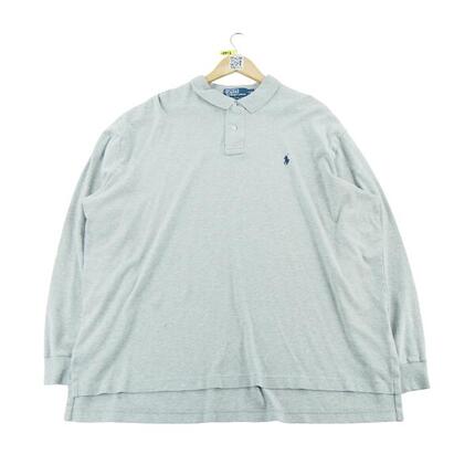 Seconde vie - Polo manches longues Homme Gris - Bon état