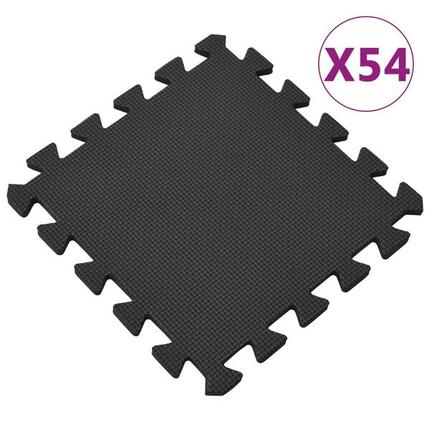 VidaXL 54 maty puzzle EVA 4,86 m² czarne