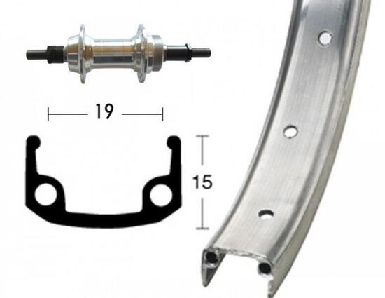Roue de vélo Wiener Winora 36 TR. 6/7V