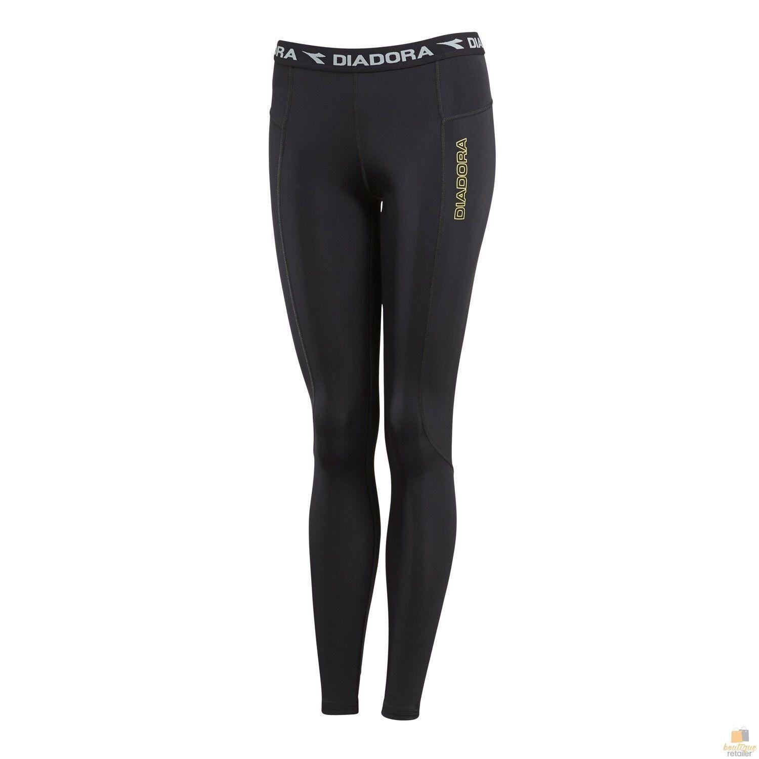DIADORA Ladies Compression Sports Full Length Tights Gym Yoga