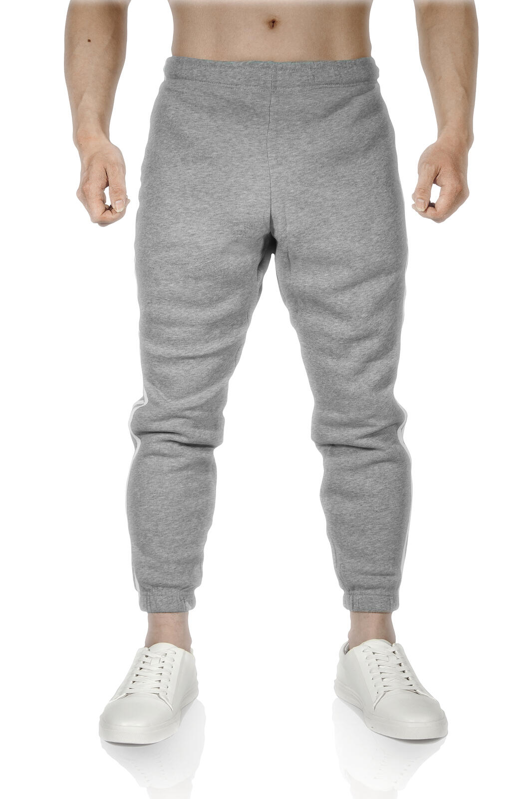 Mens Fleece Skinny Track Pants Jogger Gym Trousers