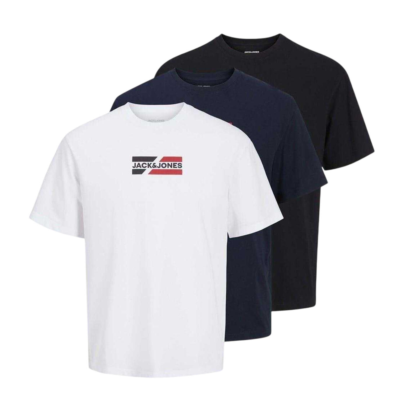 Jack And Jones Mens Relaxed Fit T-Shirt (Pack of 3)