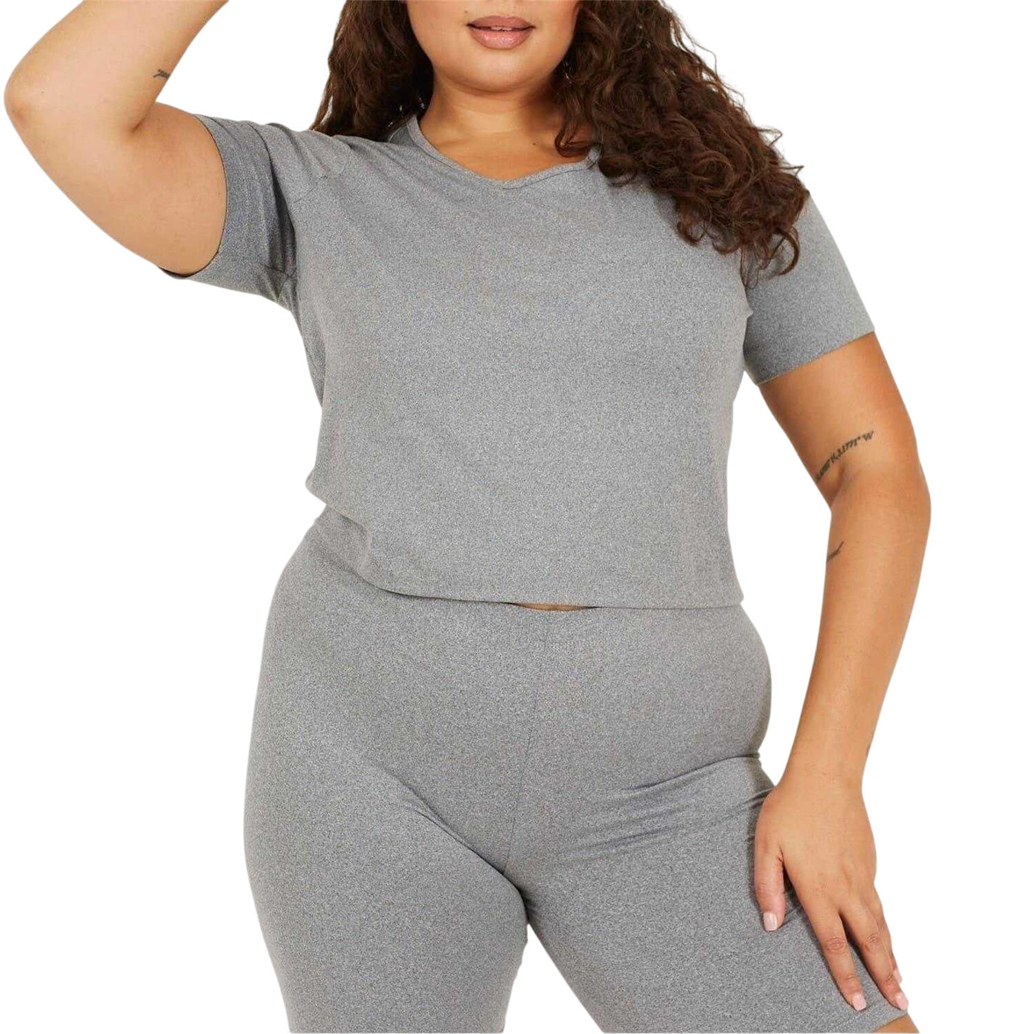 Brave Soul Womens/Ladies Plain Plus Crop T-Shirt