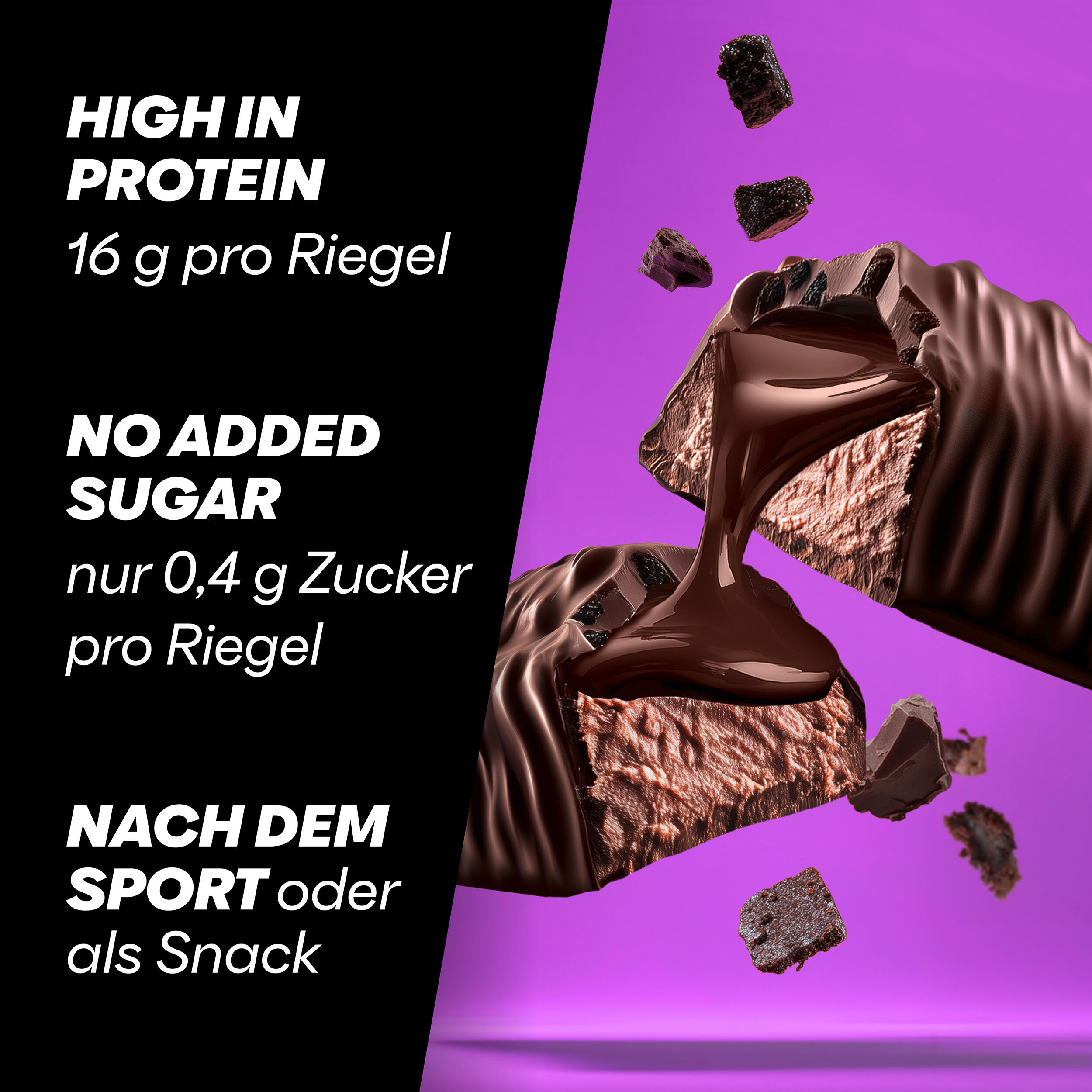 Soft Core Dark Chocolate Brownie 12x48g High Protein Low Sugar 4/5