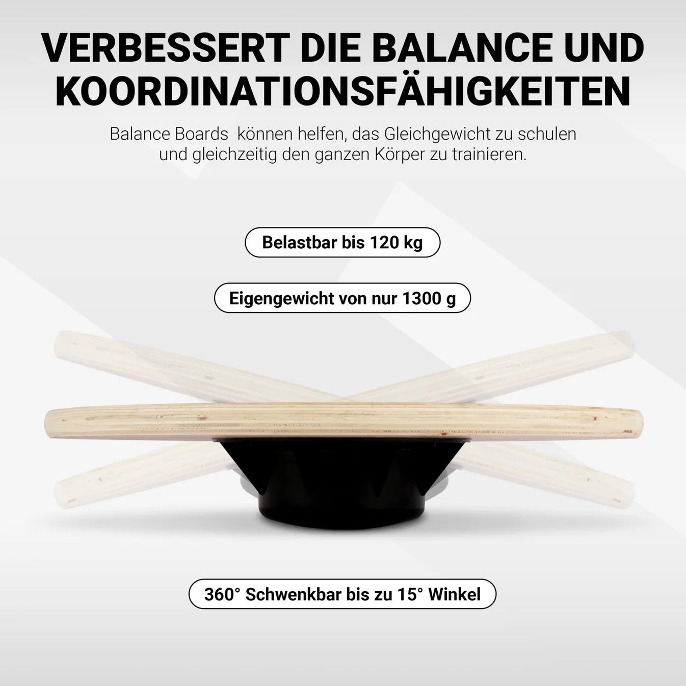 Planche d'équilibre en bois 4/7