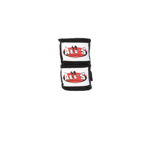 Vendas Ali's Fightgear negras de 460 cm para boxeo y kickboxing 2/4