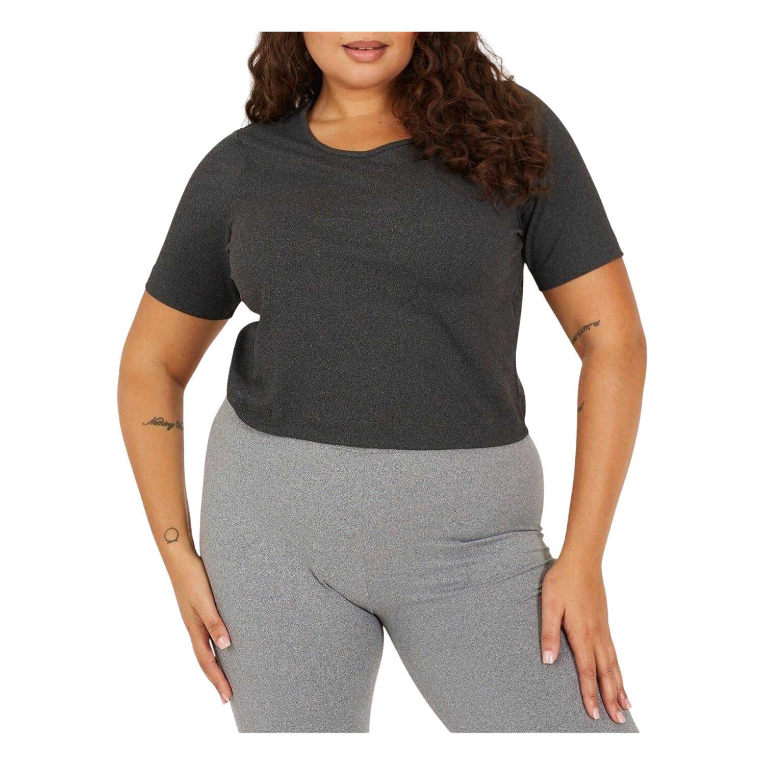 Brave Soul Womens/Ladies Plain Plus Crop T-Shirt