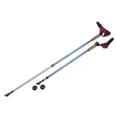 Telescopische nordic walking stok met kurken handgreep kuebler sport