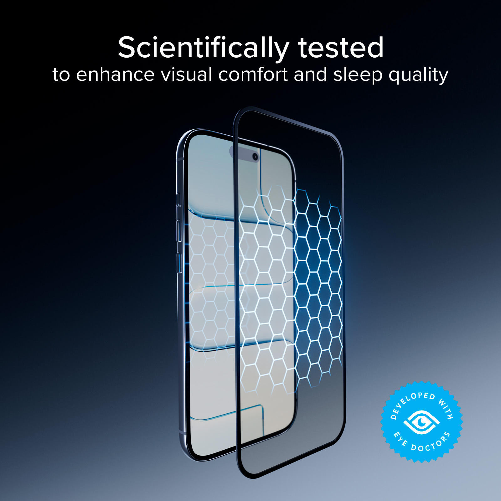 Vitre Full Cover anti‑lumière bleue pour iPhone Air 5/6