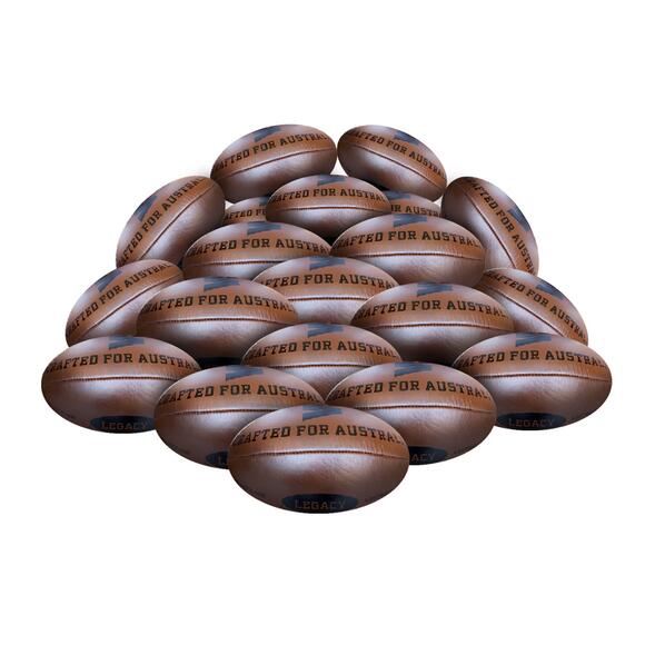 STRADIA LEGACY Rugby Union Ball - Genuine Leather - PK20