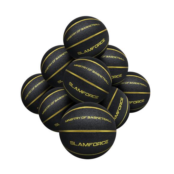 STRADIA "SLAM FORCE" Basketball Premium Rubber – Pack of 10 with Mesh Bag