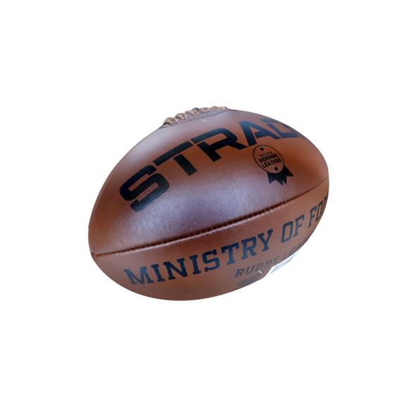 STRADIA VINTAGE Size 5 Rugby League Ball Classic Game w/ Genuine Cowhide Leather
