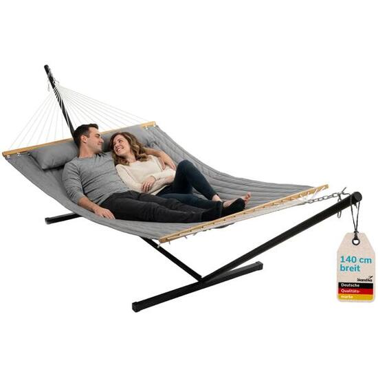 Hangmat voor 2 personen - Mysande – inclusief standaard en kussens – 200×140 cm