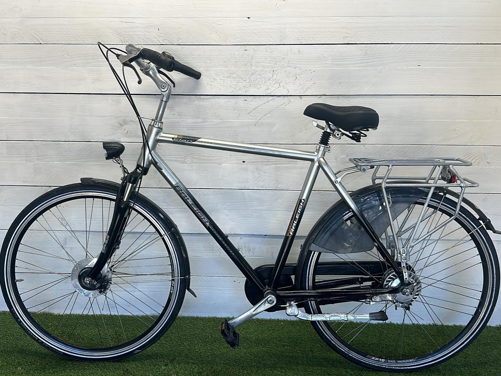 Raleigh stadsfiets 57 cm, 8 versnellingen, grijs 3/3