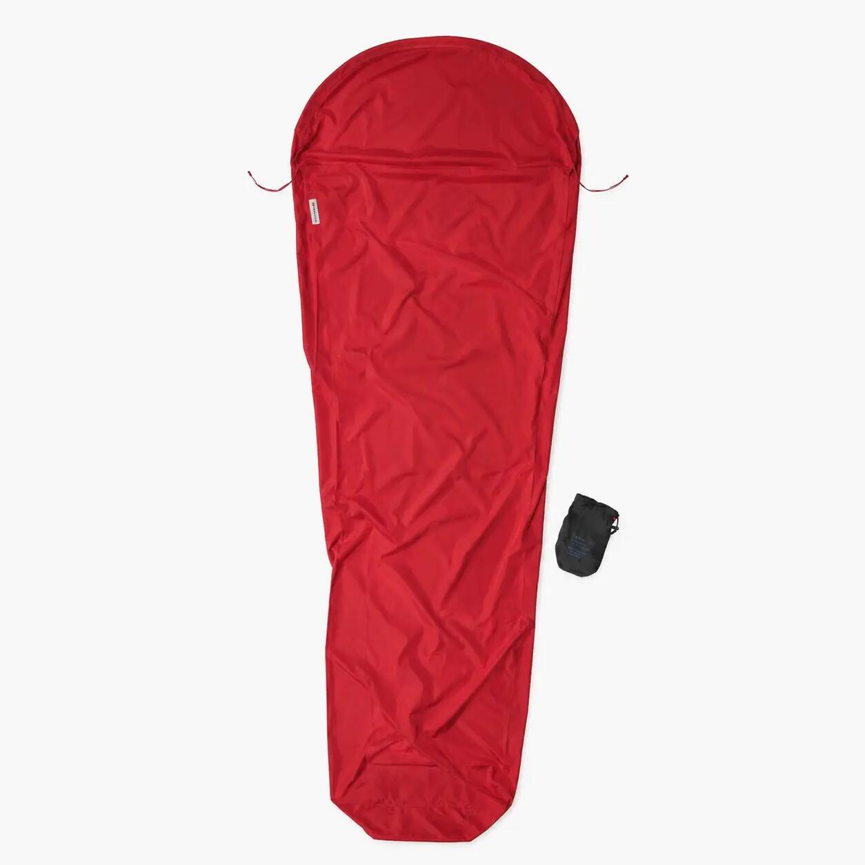 Drap de Sac Cocoon Mummy Liner Microfibres - Cranberry 2/3