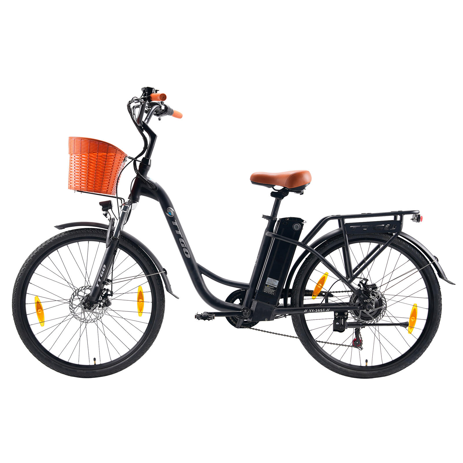 E-Bike entrada baja YY26 80km bicicleta eléctrica unisex negro 2/7