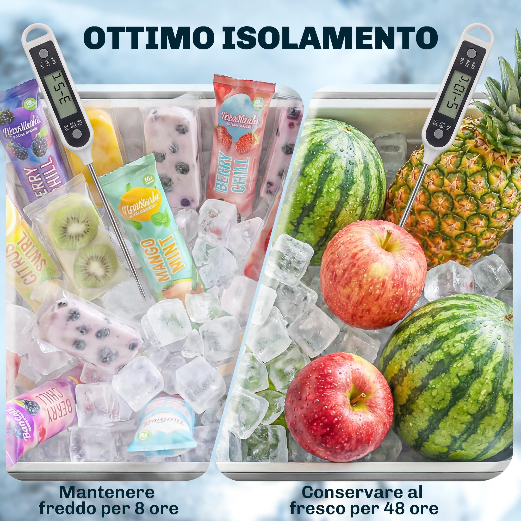 Outsunny Frigo Portatile con Ruote, Apribottiglie e Ripiano, 76L, Argento 5/7