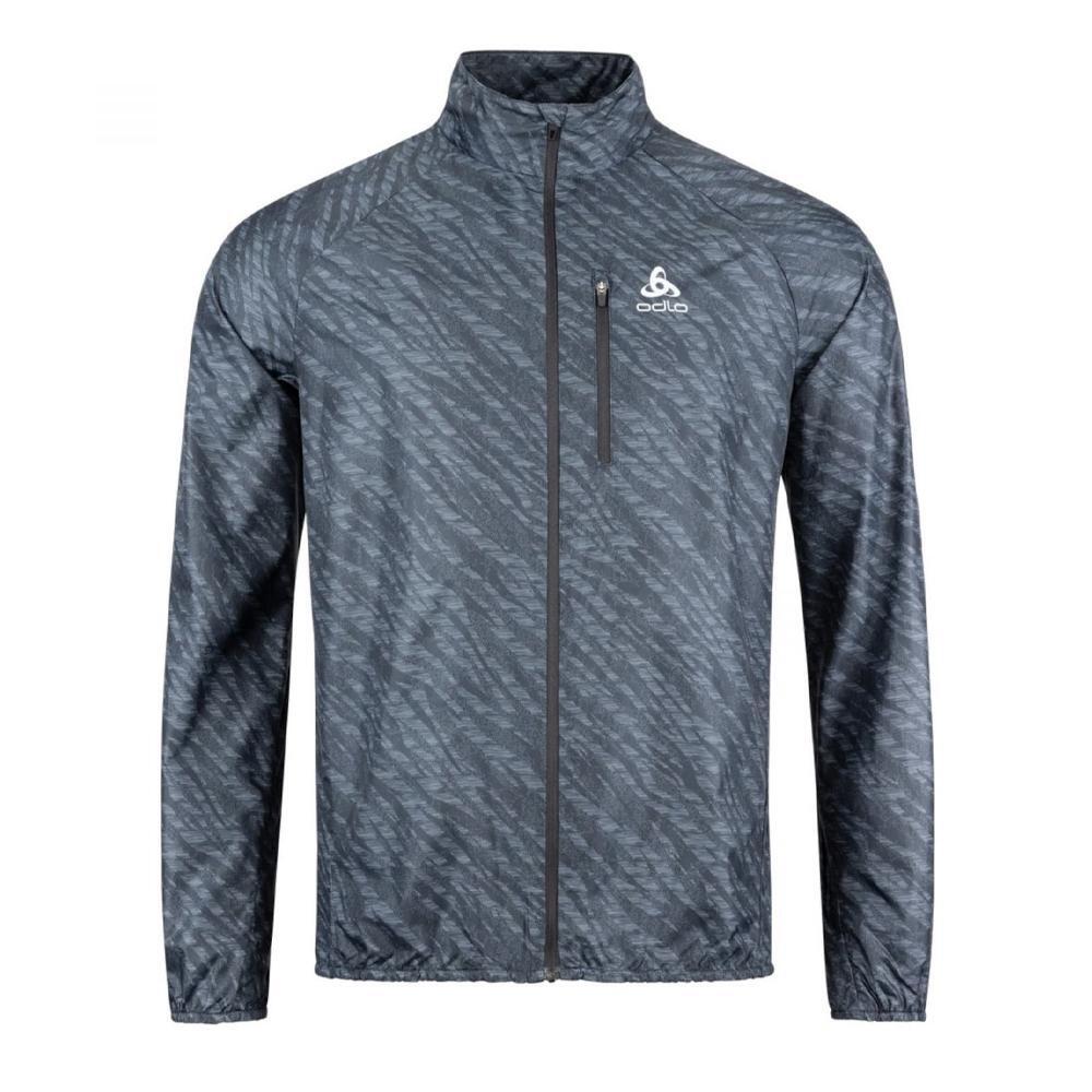 Veste de running imprimée Noir Homme ODLO Zeroweight 1/3
