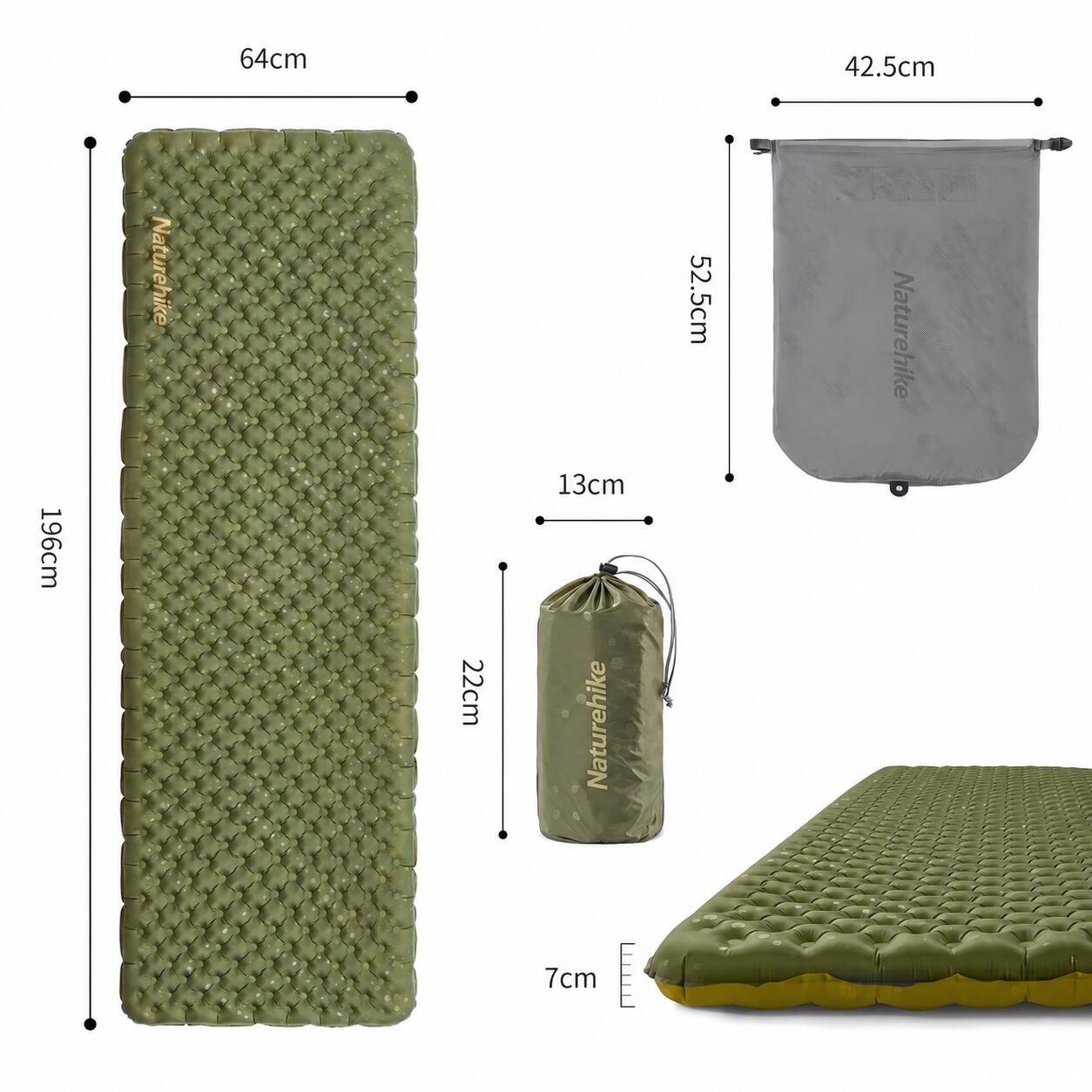 Tuye 3.5 Ultraleichte Trekking-Isomatte R-Wert 3,5 575 g – 196 × 64 × 7 cm 2/5