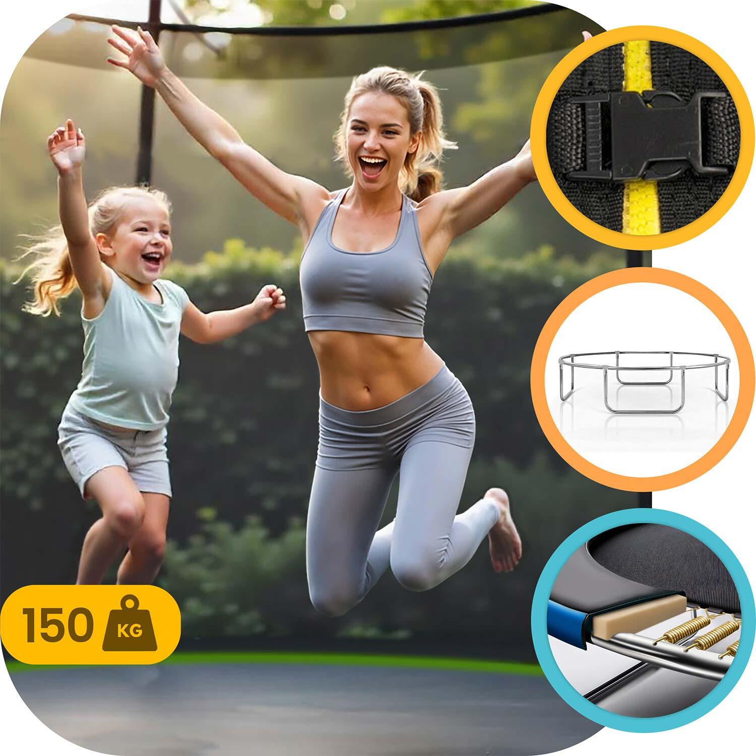 Trampolina ogrodowa z siatką wewnętrzną Neo-Sport 404 cm 13ft 4/6