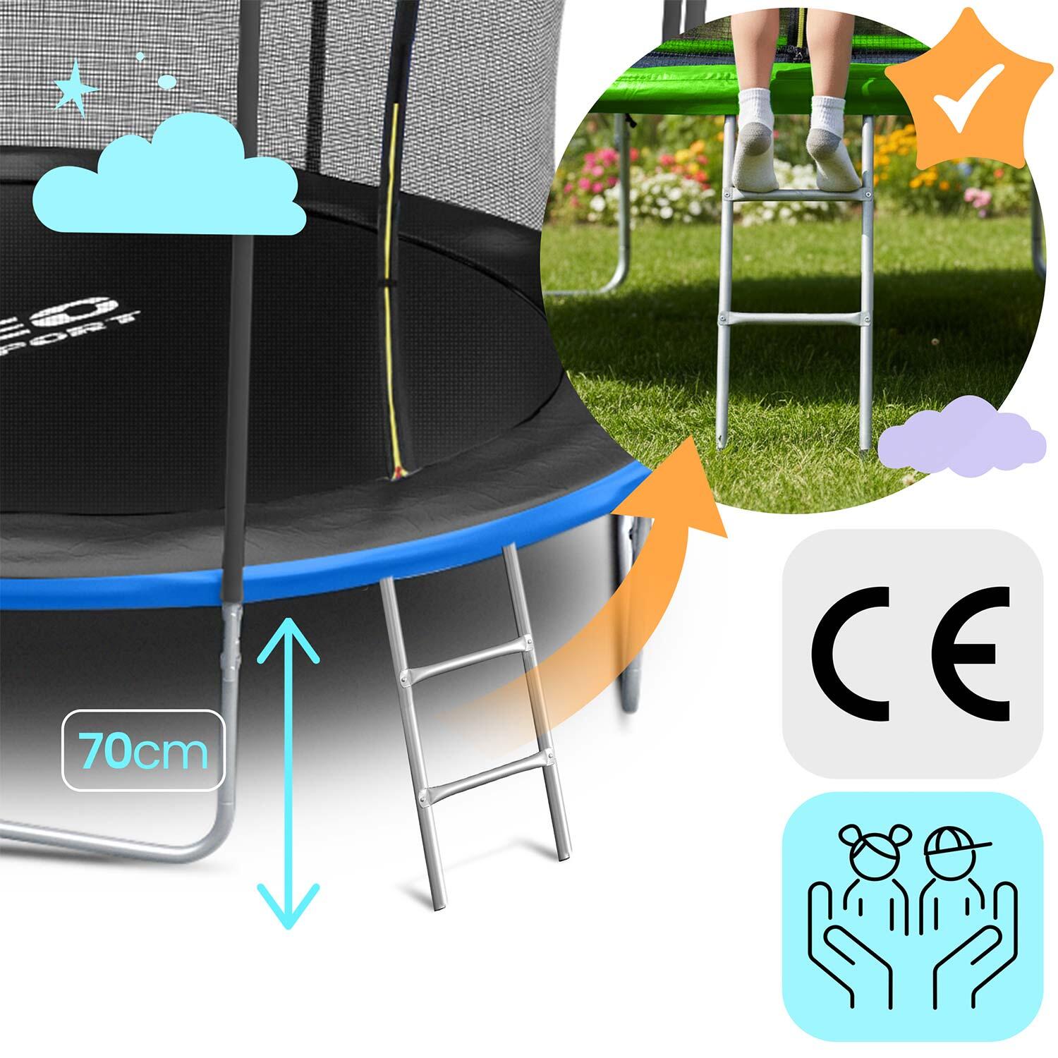 Trampolina ogrodowa z siatką wewnętrzną Neo-Sport 404 cm 13ft 6/6