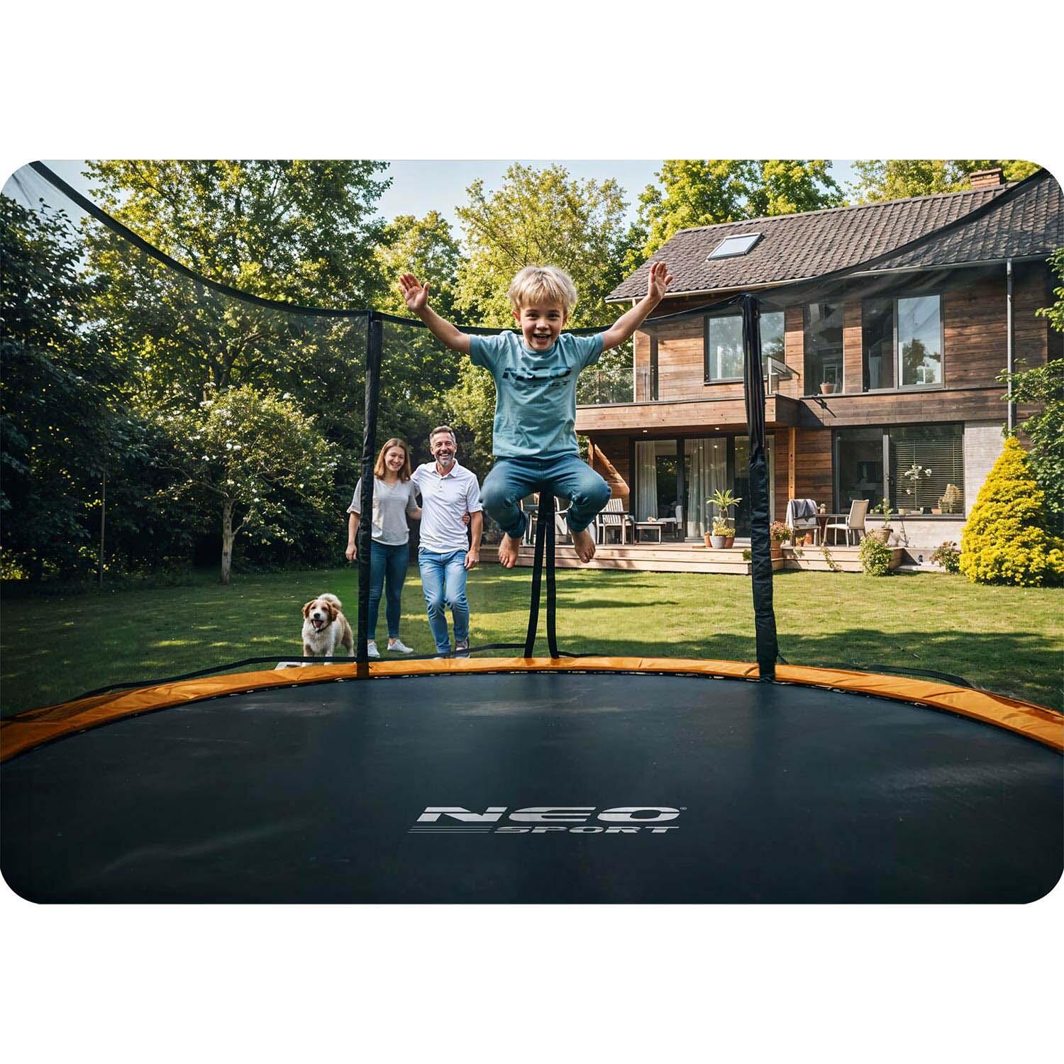 Trampolin Gartentrampolin Kindertrampolin Sicherheitsnetz Neo-Sport 252 cm 8ft 2/7