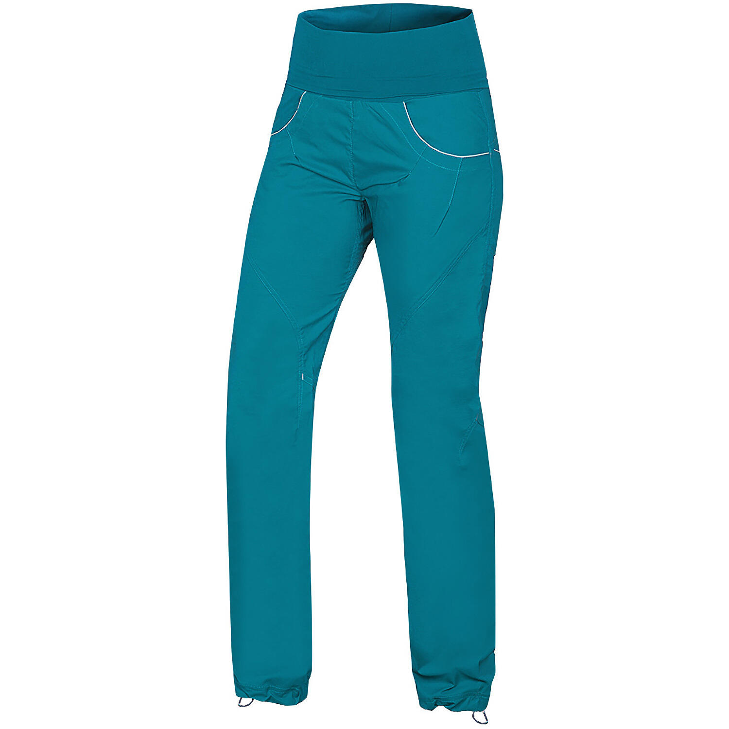 Pantalón de escalada femenino Ocún NOYA ECO PANTS Turquesa elástico reciclado 1/7