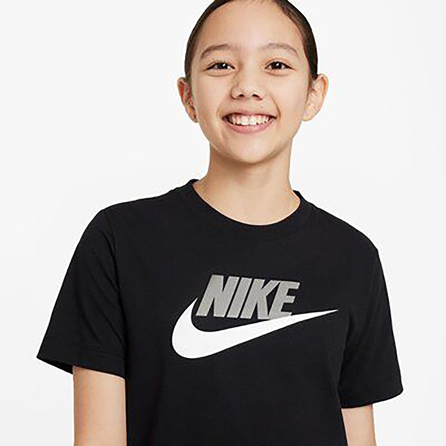 T-shirt Kind Nike Sportswear Futura Zwart 3/4