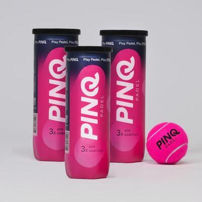 Roze padelballen - 3-pack (9 stuks)
