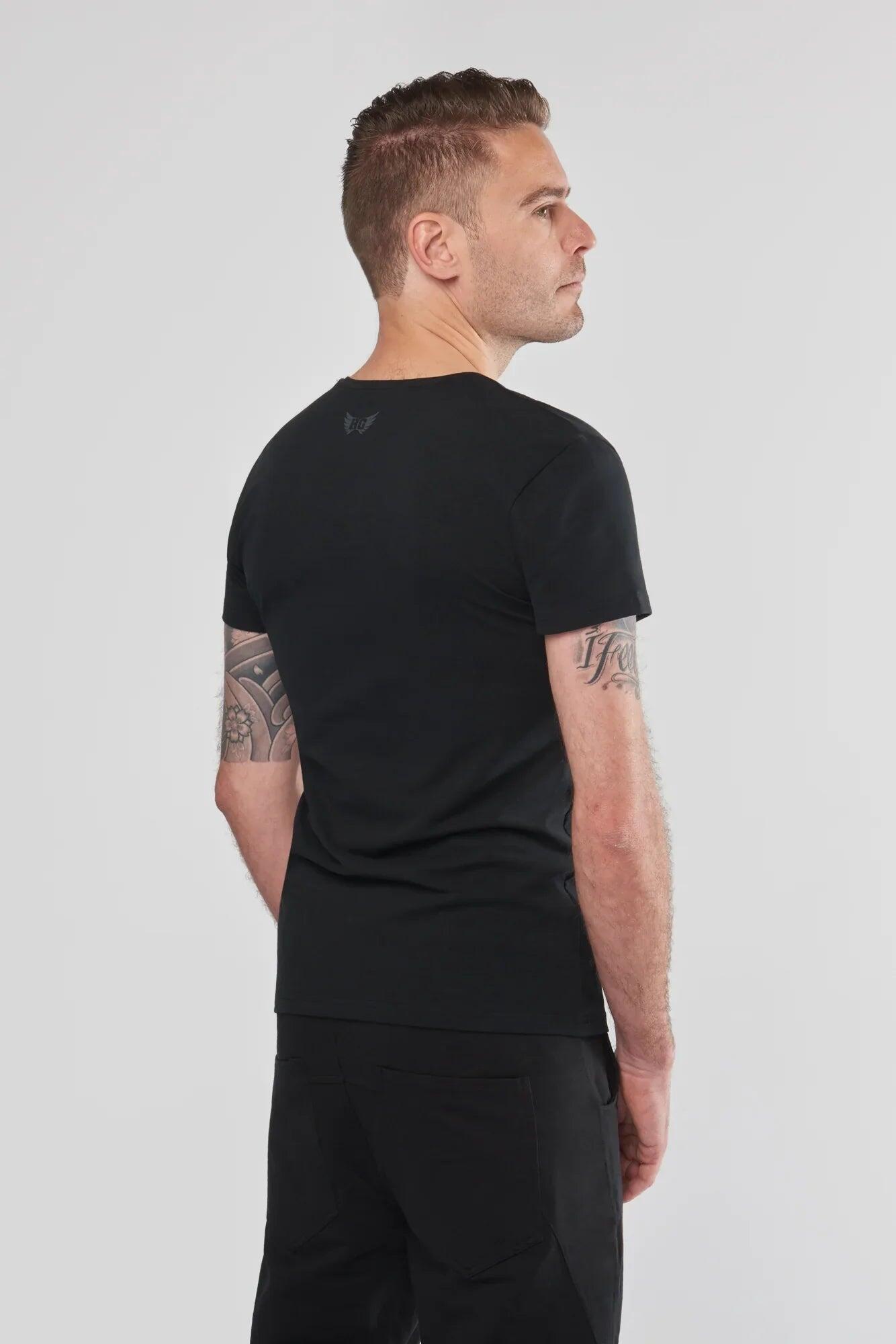 T-shirt Moksha Zen - Col en V à la hanche, doux et confortable - Noir 4/4