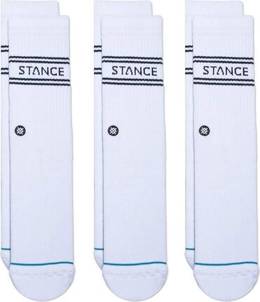 Chaussettes Stance Basic Crew Blanc (3 paires)
