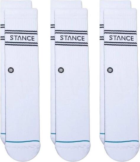 Chaussettes Stance Basic Crew Blanc (3 paires)