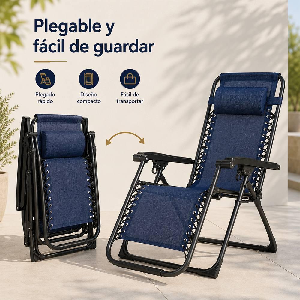 Silla Plegable Marbueno Azul 4/5