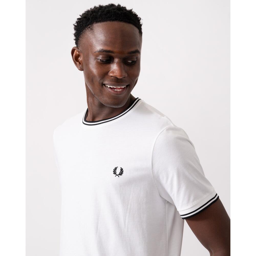 T-Shirt Fred Perry M1588fp  Branco 3/6