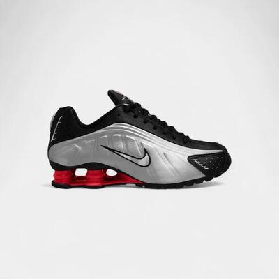 Nike shox r4 black metallic silver (2025) (women's)