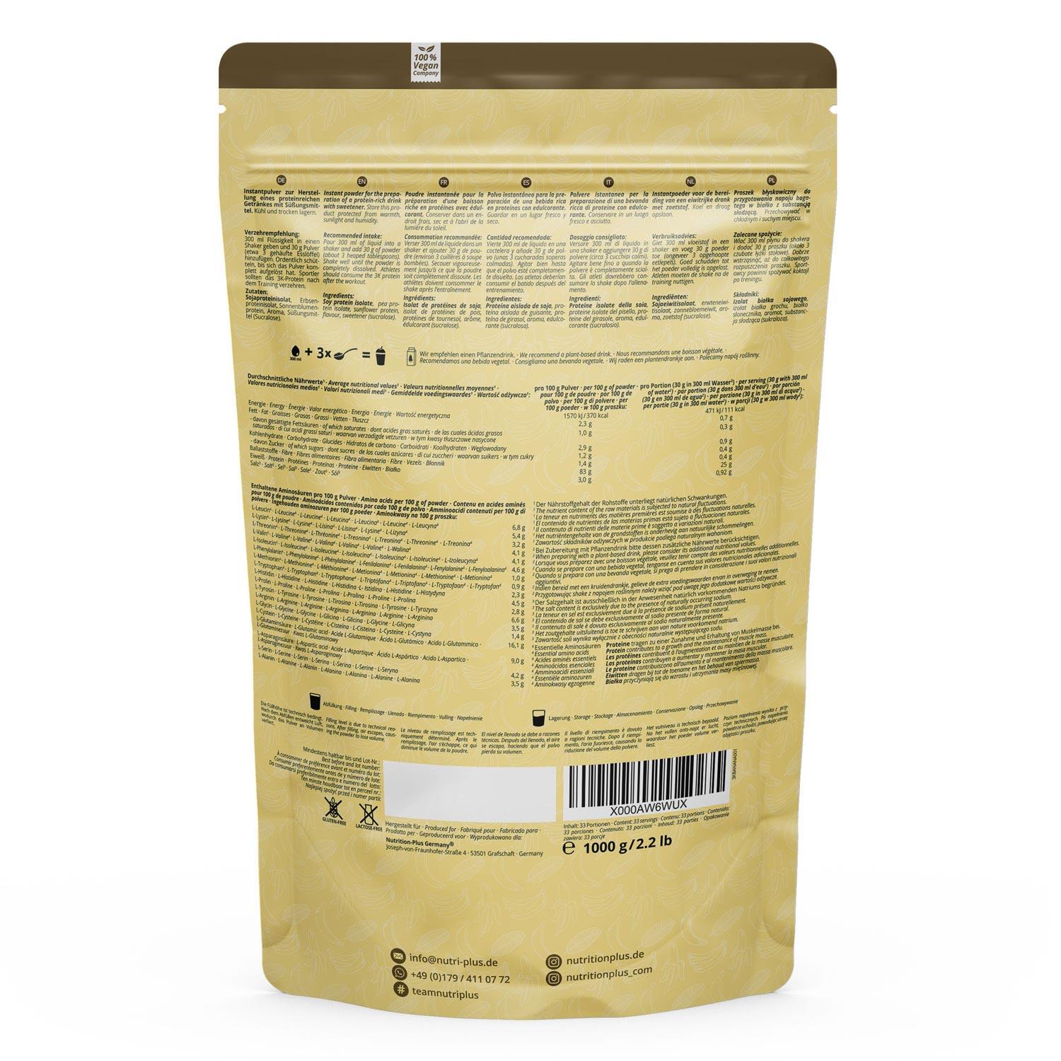 Proteinpulver 3K 1000g - Banana 2/5