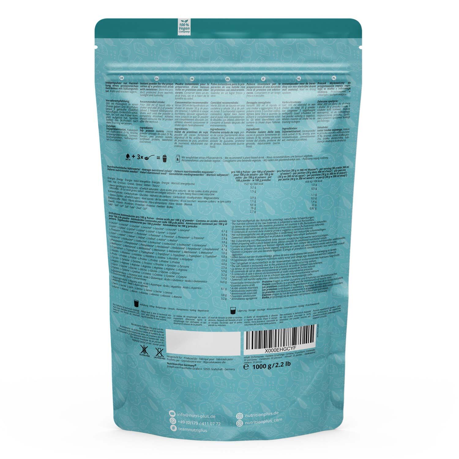 Proteinpulver 3K Chocolate-Coconut - 1000g 2/5