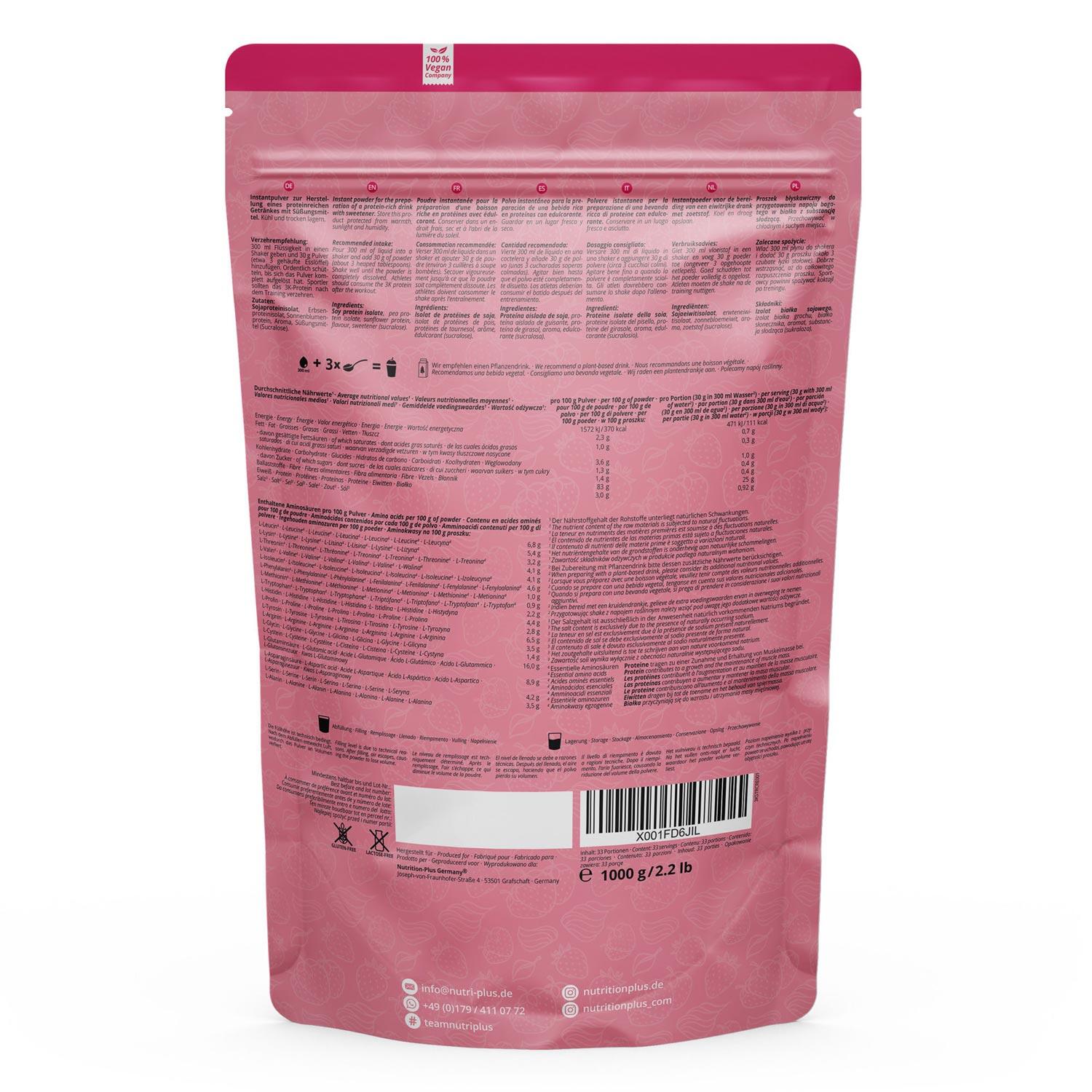 Proteinpulver 3K Strawberry-Cream - 1000g 2/6