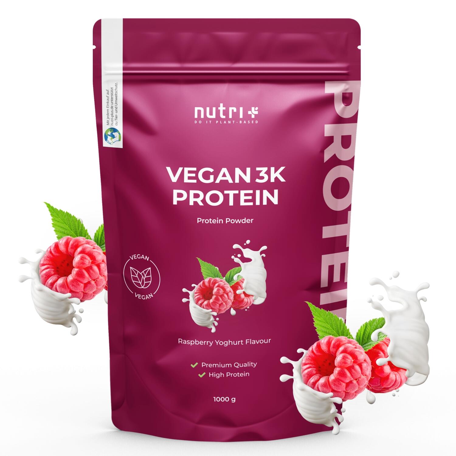 Proteinpulver 3K 1000g - Raspberry-Yogurt 1/5